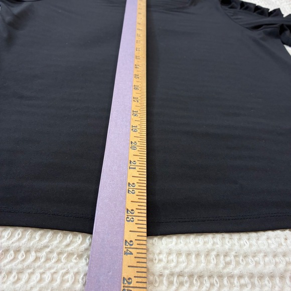 Michael Kors Black Top Cutout Ruffle‎ Sleeve Round Neck Womens - Picture 8 of 9